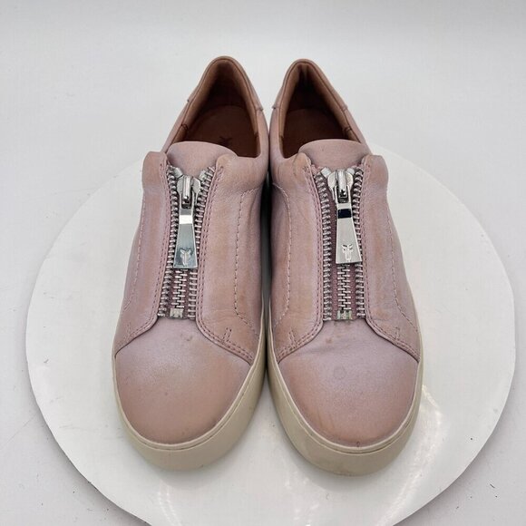 Frye Rebel Lena Zip Women Size 8M Pink Soft Leather Front Zip Casual Shoes - Picture 3 of 12